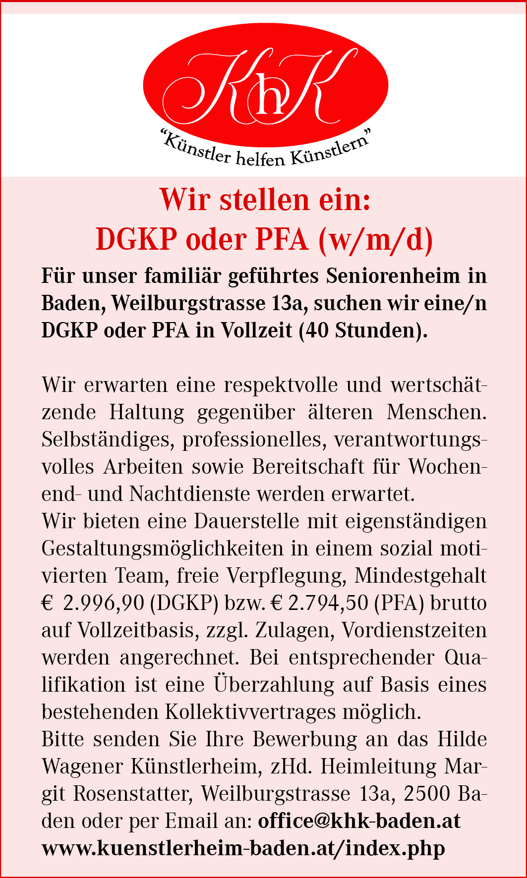 Stelleninserat